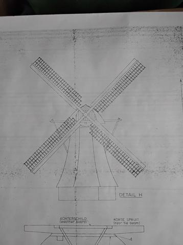 Tekening Poldermolen - Doe Het Zelf Juni 1983 beschikbaar voor biedingen