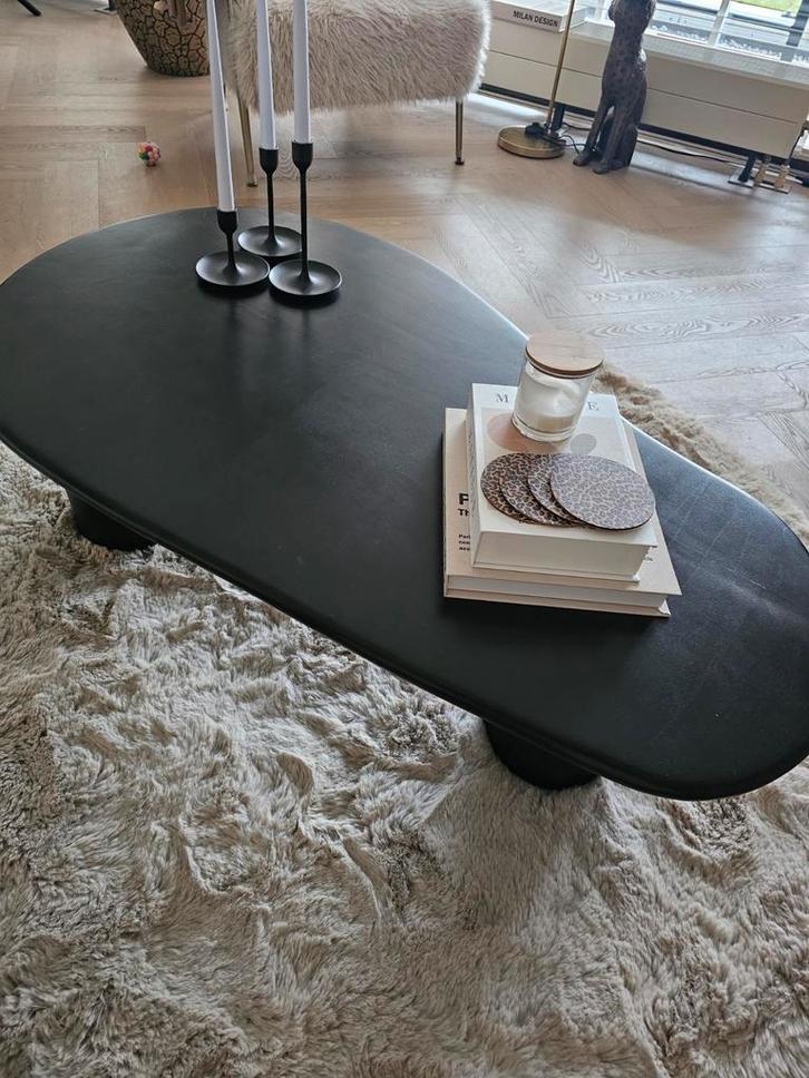 Zwarte Organische Salontafel, Huis en Inrichting, Tafels | Salontafels, Zo goed als nieuw, Minder dan 50 cm, 50 tot 100 cm, 100 tot 150 cm