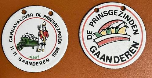 Emaille deurpostjes Prinsgezinden Gaanderen ZELDZAAM, Antiek en Kunst, Antiek | Emaille, Ophalen of Verzenden