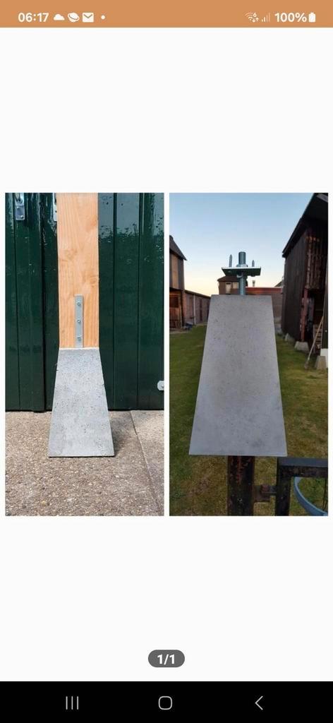 Betonpoeren met draadeinde M20, Tuin en Terras, Overkappingen, Nieuw, Ophalen of Verzenden