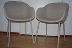 2 stoelen. Taupe kleur., Huis en Inrichting, Stoelen, Ophalen, Metaal, Twee, Overige kleuren