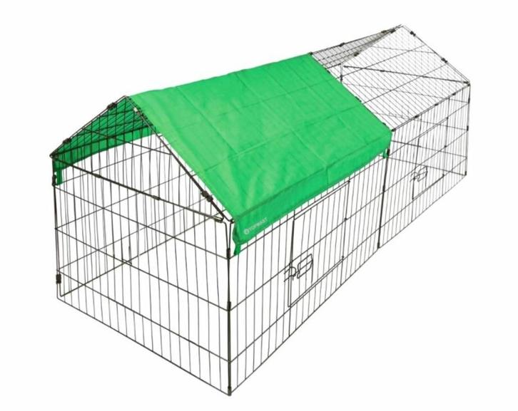 Kippenren Verzinkt XL met afdekcover 180x80x80cm Kippenhok, Dieren en Toebehoren, Pluimvee | Toebehoren, Nieuw, Kippenhok of Kippenren