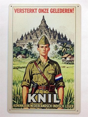 KNIL Nederlands Indie propaganda ww2 Wandbord beschikbaar voor biedingen