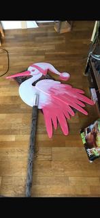 Te huur! Roze Geboorte Ooievaar., Kinderen en Baby's, Kraamcadeaus en Geboorteborden, Ophalen, Zo goed als nieuw, Geboortebord