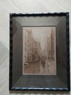 Amsterdam tekening ets schets gesigneerd lambert, Ophalen of Verzenden