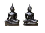 Set van 2 Bronzen boeddha beelden Cadeau Kado Gift, Ophalen of Verzenden, Zo goed als nieuw