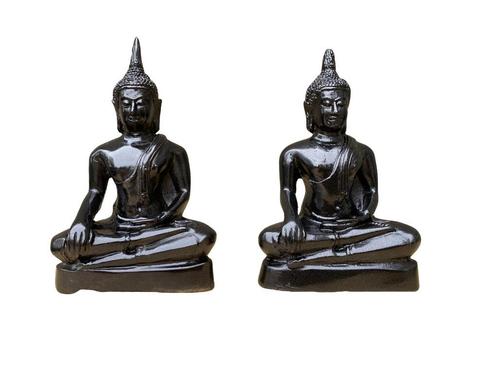 Set van 2 Bronzen boeddha beelden Cadeau Kado Gift, Huis en Inrichting, Woonaccessoires | Boeddhabeelden, Zo goed als nieuw, Ophalen of Verzenden