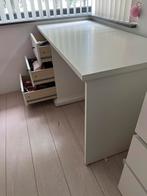 Bureautafel 130x61,5cm, kleur wit, Ophalen, Gebruikt, Bureau