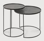 Bijzettafel Ethnicraft l Whoonl Meubilex lvan €389 voor €199, Huis en Inrichting, Rond, 55 tot 75 cm, Zo goed als nieuw, Hout