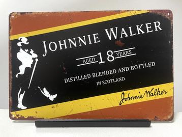 Johnnie Walker 18 years metalen reclamebord (Old Look) beschikbaar voor biedingen