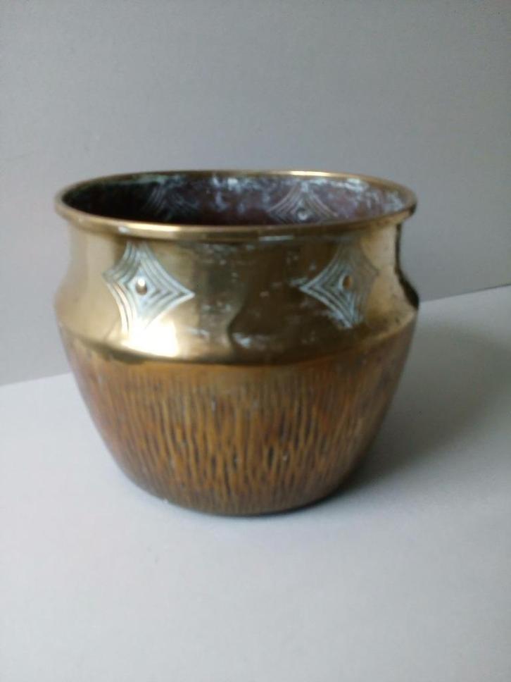 Art deco koperen bloempot/Jardiniëre., Antiek en Kunst, Curiosa en Brocante, Ophalen of Verzenden