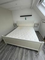 Bed, lattenbodem + matras IKEA Hemnes, Huis en Inrichting, Slaapkamer | Bedden, Ophalen, Wit, Tweepersoons, Zo goed als nieuw