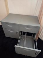 2 IKEA Bureautrolleys & IKEA Archiefkast - 3 Laden, Huis en Inrichting, Ophalen, Gebruikt, 50 tot 100 cm, Metaal