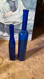 Antieke kobaltblauwe apothekersflessen, Antiek en Kunst, Antiek | Glas en Kristal, Ophalen of Verzenden