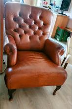 Prachtige antieke Chesterfield fauteuil, Huis en Inrichting, Fauteuils, Ophalen, Zo goed als nieuw, 75 tot 100 cm