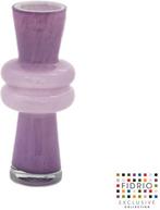 Design Vaas Duo - Fidrio LAVENDER - glas, mondgeblazen bloem, Ophalen of Verzenden, Nieuw, Glas, Minder dan 50 cm