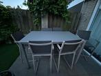 Prima tuinset met 6 hoge stoelen, Ophalen, Gebruikt, 6 zitplaatsen, Aluminium