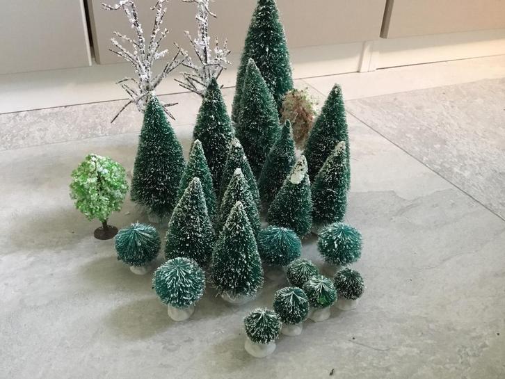 Scenery bomen en struiken winterlandschap, Hobby en Vrije tijd, Modeltreinen | Overige schalen, Zo goed als nieuw, Gelijkstroom of Wisselstroom