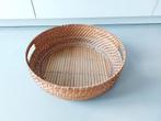 bamboe mand 43 cm doorsnede 13 cm hoog, Gebruikt, Mand, Rond, Ophalen of Verzenden