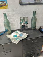 Te koop leuk glazen schaal met bijpassende vazen, Diversen, Ophalen of Verzenden, Gebruikt