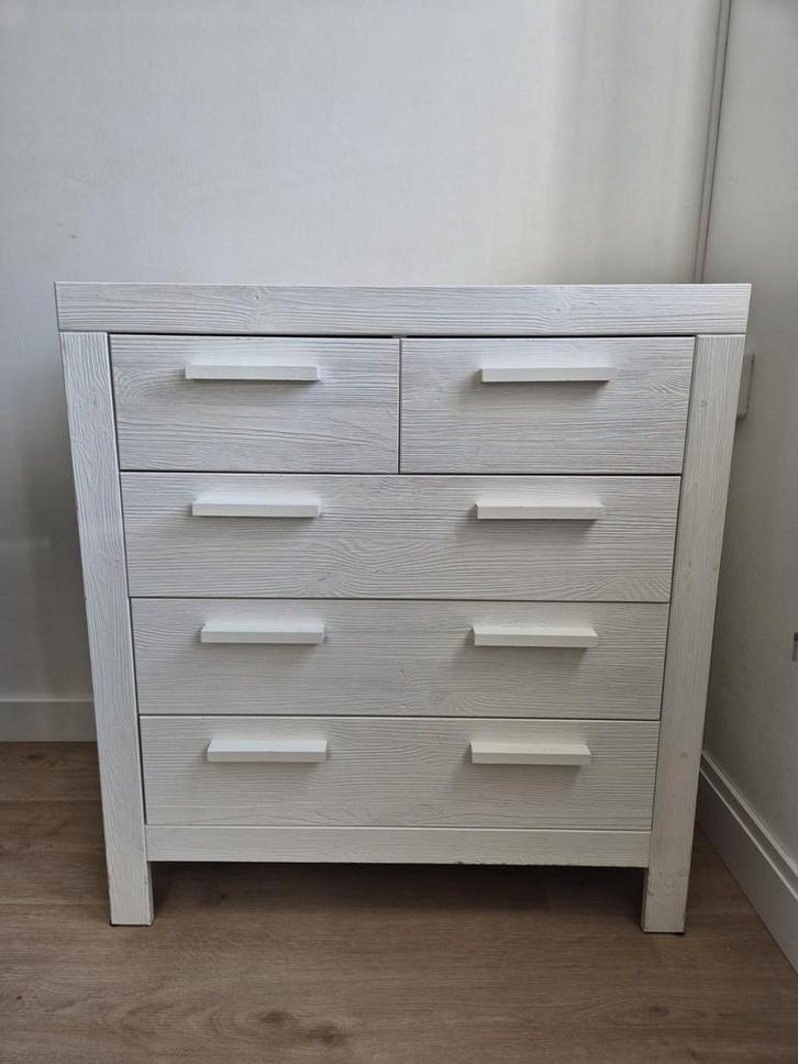 WOOOD Bronx ladekast, 5 lades, Kinderen en Baby's, Kinderkamer | Commodes en Kasten, Gebruikt, Kast, 105 cm of meer, 100 cm of meer