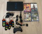 PlayStation 2 met Buzzers + 4 spellen (GTA, Primal, …), Ophalen of Verzenden, Met 1 controller, Gebruikt, Met games