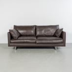 1x Montis Axel Bank 3-zits/190cm Bruin Leder - Slede RVS