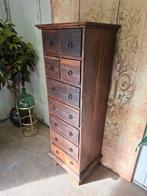 Teakhouten ladenkast, apothekerskast, archiefkast afm. 51x43, Huis en Inrichting, Kasten | Ladekasten, 5 laden of meer, Ophalen of Verzenden