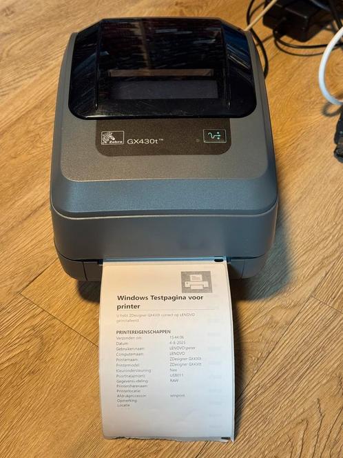 Zebra labelprinter GX430T, Computers en Software, Labelprinters, Zo goed als nieuw, Ophalen of Verzenden