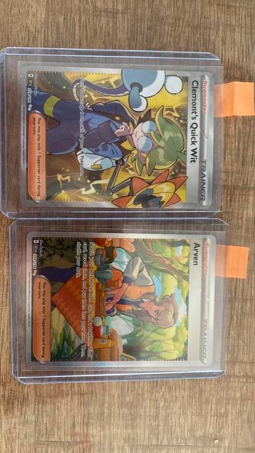 Pokemon 2x trainer art Clemont's Quick Wit en Arven beschikbaar voor biedingen