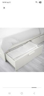 4 lades voor hemnes bed, Huis en Inrichting, Slaapkamer | Bedden, Ophalen, Gebruikt, Eenpersoons, Wit