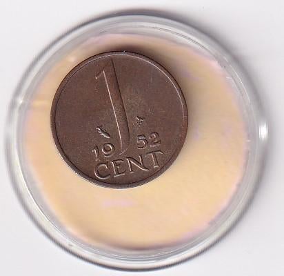 1 Cent 1952 Zeer Fraai met Diverse Muntkleuren, Postzegels en Munten, Munten | Nederland, Verzenden, Koningin Juliana, 1 cent
