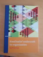 Kwalitatief onderzoek in organisaties, Ophalen of Verzenden, Zo goed als nieuw, WO