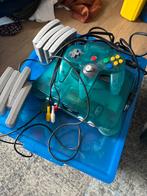 Nintendo 64 Ice Blue + Games, Spelcomputers en Games, Spelcomputers | Nintendo 64, Ophalen of Verzenden, Gebruikt, Met 1 controller