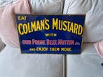 Colman's Mustard  emaille reclamebord, Ophalen of Verzenden, Gebruikt, Reclamebord