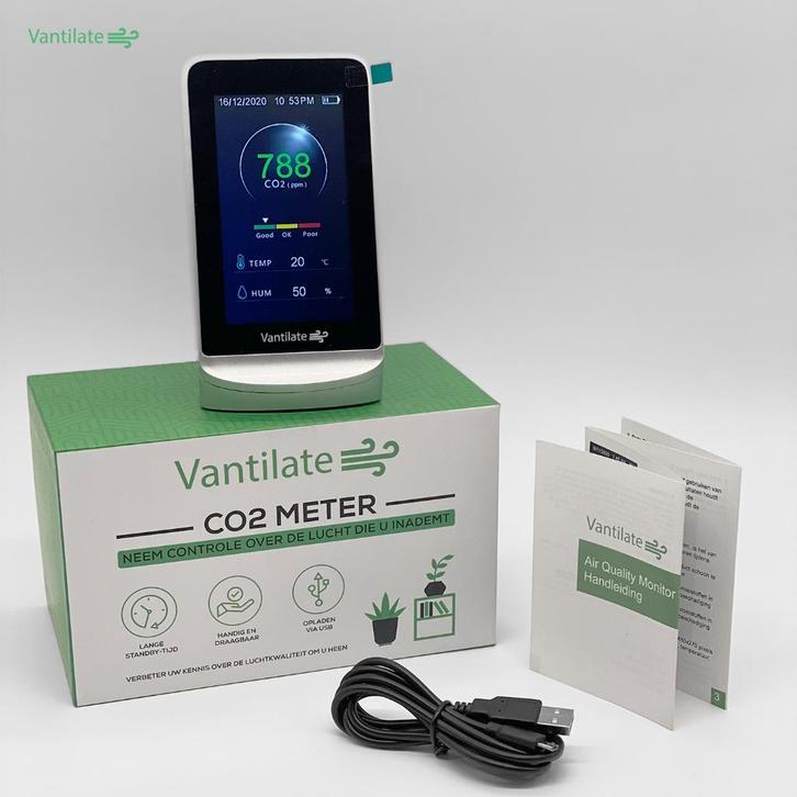 CO2 meter, Doe-het-zelf en Verbouw, Meetapparatuur, Zo goed als nieuw, Overige meters, Ophalen of Verzenden