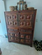 Prachtige houten wandmeubel, Pakistaans, Huis en Inrichting, Kasten | Wandmeubels, Ophalen, Gebruikt