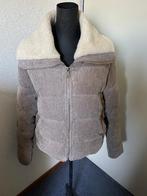 FB Sister jasje rib met bontkraag mt L z.g.a.n., Beige, Maat 42/44 (L), Ophalen of Verzenden, Zo goed als nieuw