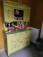 Antieke kast, uniek opgepimpt!, Gebruikt, 100 tot 150 cm, 200 cm of meer, Vintage