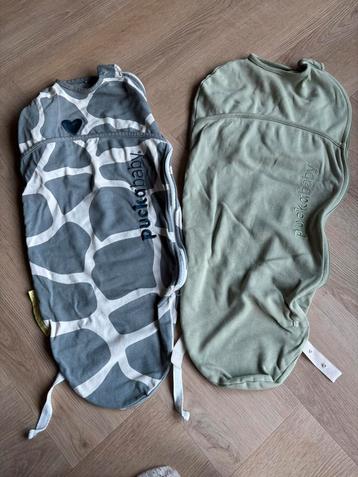 Puckababy Piep inbakerslaapzak katoen grijs & groen (set) beschikbaar voor biedingen