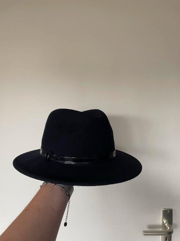 Donkerblauwe Hoed - Bronte Amsterdam, Kleding | Dames, Hoeden en Petten, Zo goed als nieuw, Hoed, 55 cm (S, 6⅞ inch) of minder