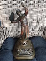 Antiek bronzen beeld van een Japanse danseres, Antiek en Kunst, Ophalen of Verzenden