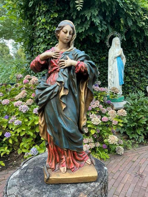 Prachtig antiek Mariabeeld ❤️ Maria op de slang, Antiek en Kunst, Antiek | Religie, Ophalen of Verzenden