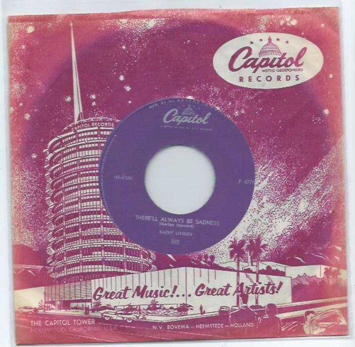 Kathy Linden- Words- There will always be sadness, Cd's en Dvd's, Vinyl Singles, Zo goed als nieuw, Pop, Verzenden