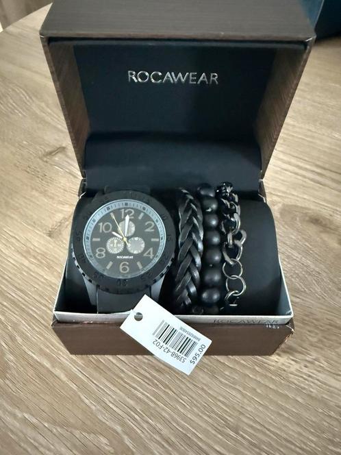 Horloge met 3 armbanden, Sieraden, Tassen en Uiterlijk, Horloges | Heren, Zo goed als nieuw, Overige merken, Staal, Ophalen of Verzenden