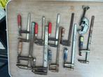 Set Vintage G-klemmen / Lijmklemmen–14 stuks + buizensnijder, Ophalen of Verzenden, Zo goed als nieuw