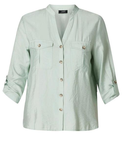 Mint blouse Willemke van Yesta Maat 52 nu €37,50, Kleding | Dames, Grote Maten, Nieuw, Blouse of Tuniek, Groen, Ophalen of Verzenden