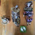 Vintage Porseleinen Clown Poppen met Speeldoos, Antiek en Kunst, Antiek | Overige Antiek, Ophalen of Verzenden