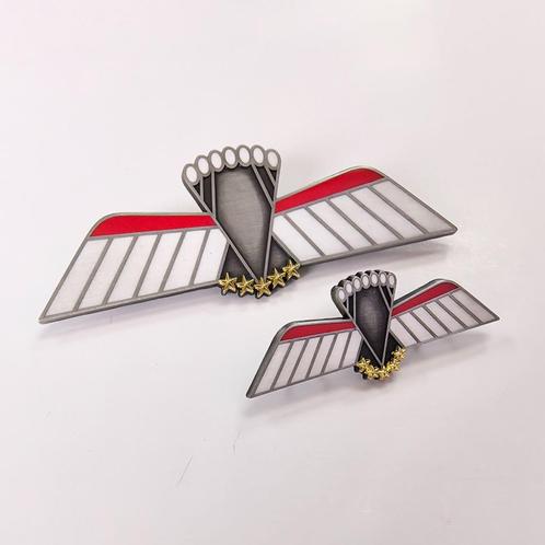 Metalen parawing D HALO/HAHO (KCT/MARSOF), Verzamelen, Militaria | Algemeen, Landmacht, Lintje, Medaille of Wings, Nederland, Ophalen of Verzenden