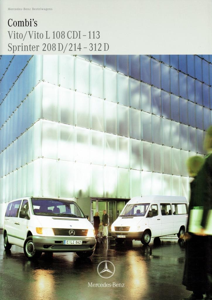 Folder Mercedes-Benz Vito en Sprinter Combi (1999), Verzenden, Gelezen, Mercedes